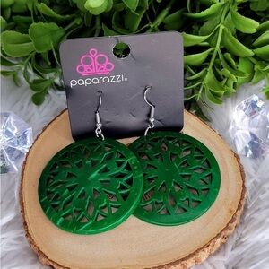 Paparazzi Green Earrings